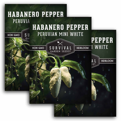 Mini White Habanero Seeds - Peruvian White Chile