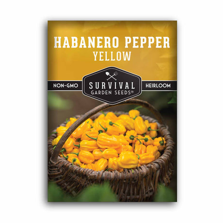 1 Packet of Yellow Habanero Pepper seeds