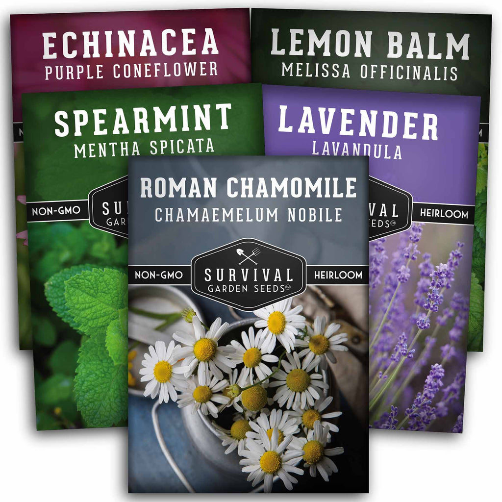 Herbal Tea Collection - Lavender, Mint, Echinacea, Lemon Balm, Roman Chamomile