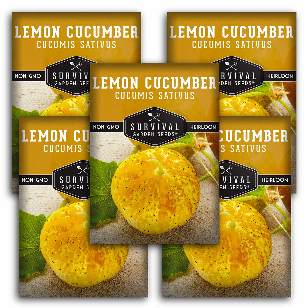 5 packets of Lemon Cucumber seeds