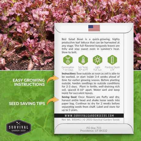 Lettuce seed growing instructions