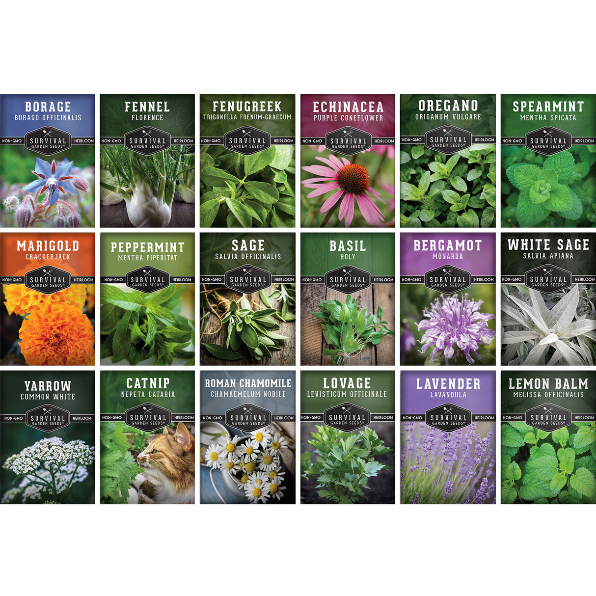 18 Packets of Medicinal Herb Seeds