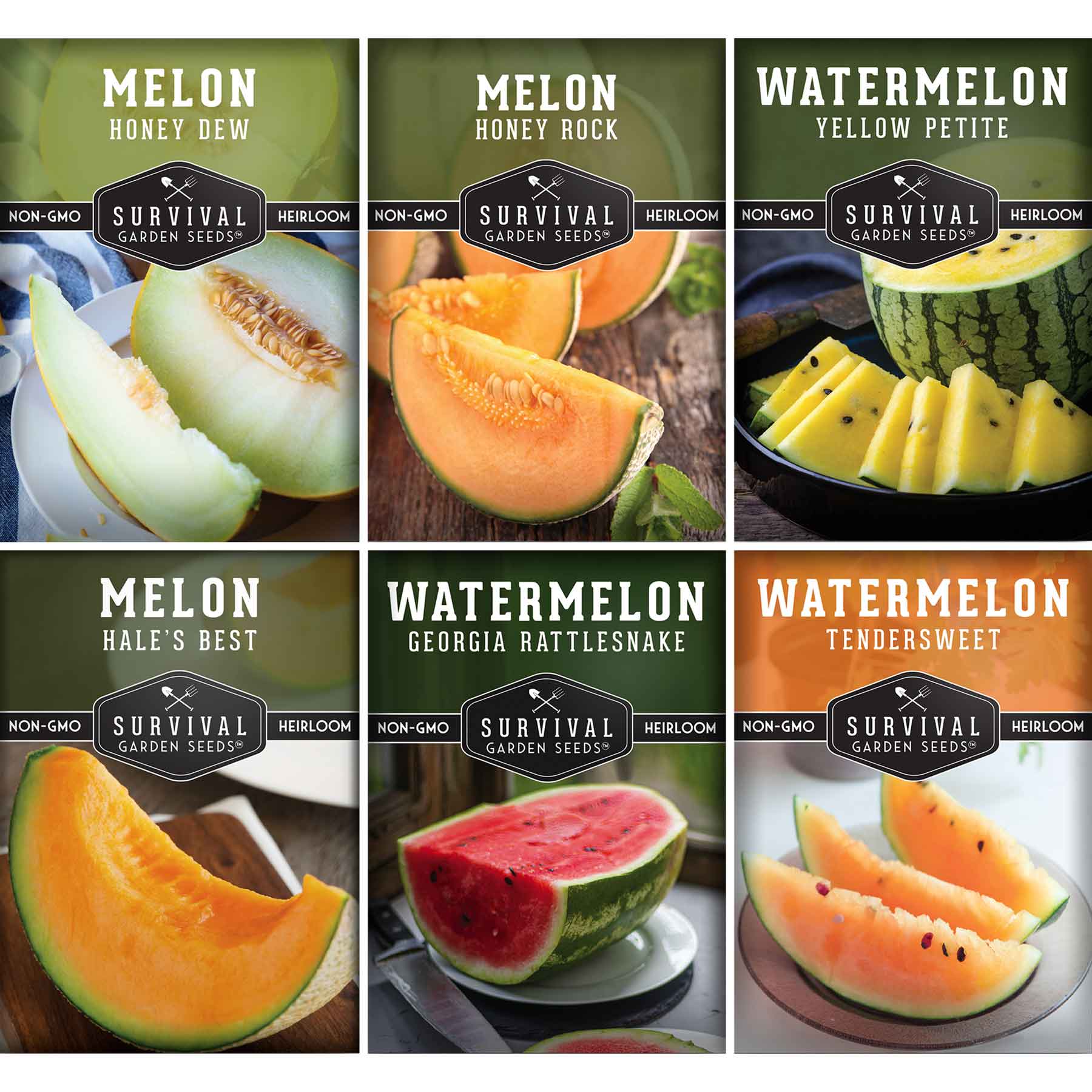 Melon Seed Collection - 6 Melon Varieties – SurvivalGardenSeeds