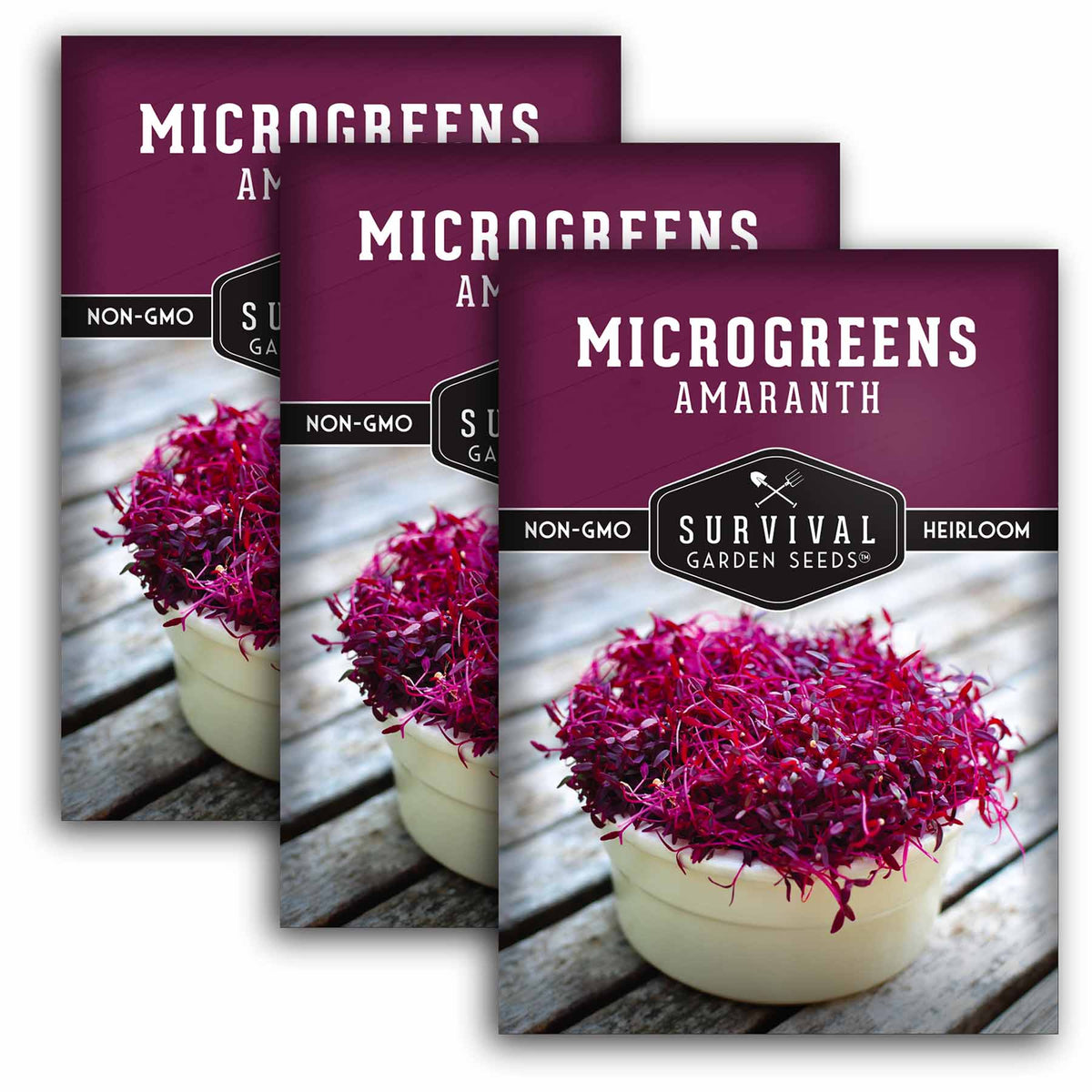 3 packets of Amaranth Microgreens seeds