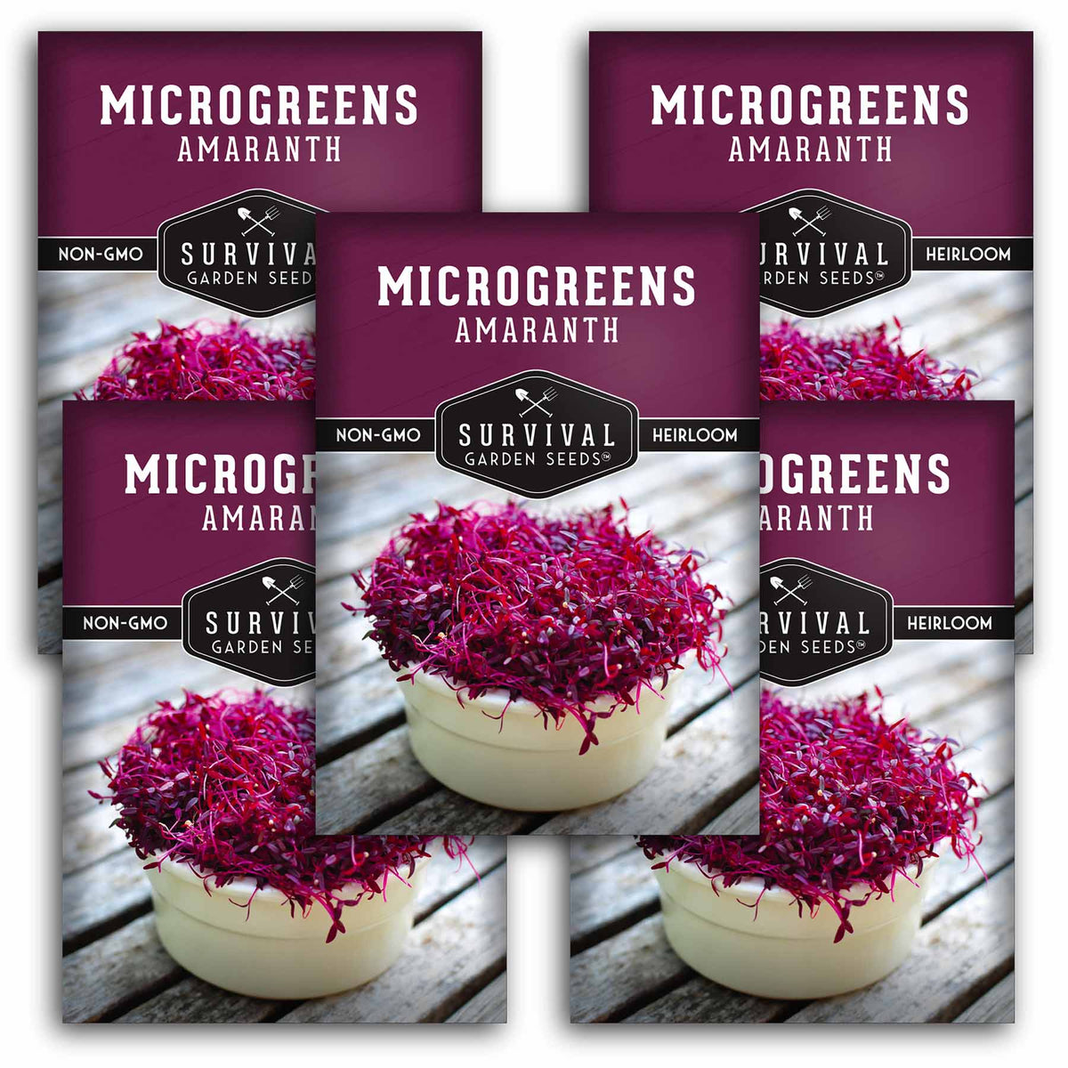 5 packets of Amaranth Microgreens seeds