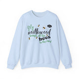 My Milkweeed Brings all the Bees to the Yard longsleeve sweatshirt front - Light Blue