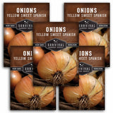 5 packets of Yellow Sweet Spanish Onion seeds