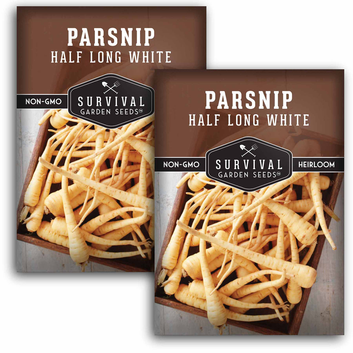2 packets of Half Long White Parsnip seeds
