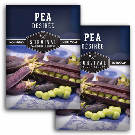 2 packets of Desiree Pea seeds