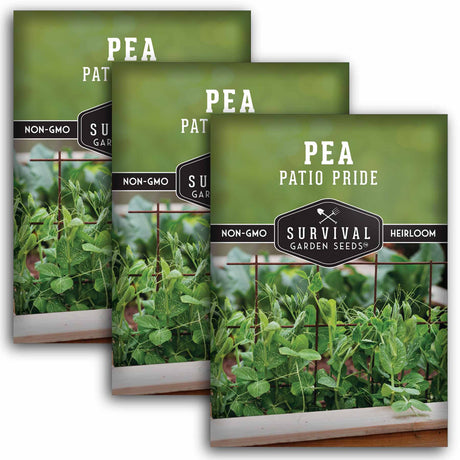 3 packets of Patio Pride Pea seeds