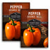 2 packets of Orange Bell Pepper seeds