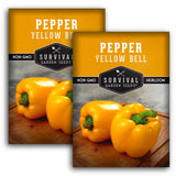 2 packets of Yellow Bell Pepper seeds