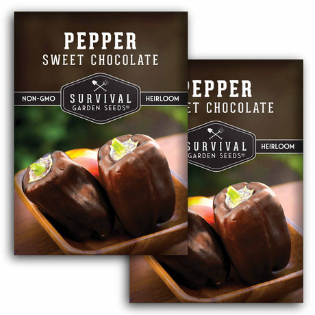 2 packets of Sweet Chocolate Pepper seeds