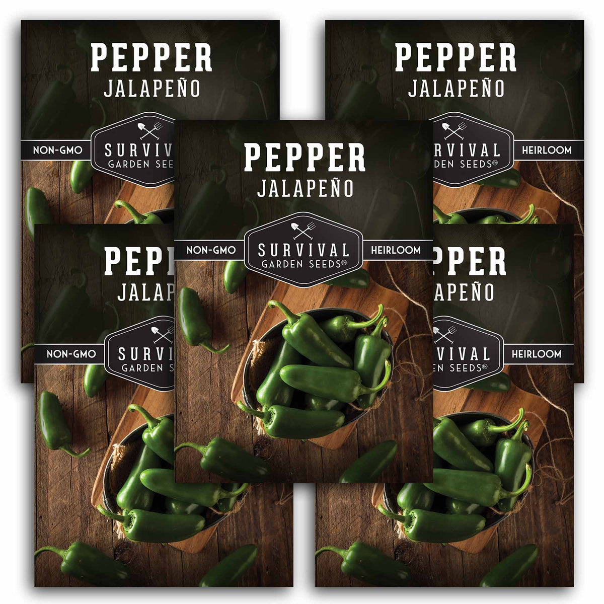 5 packets of Jalapeno Pepper seeds