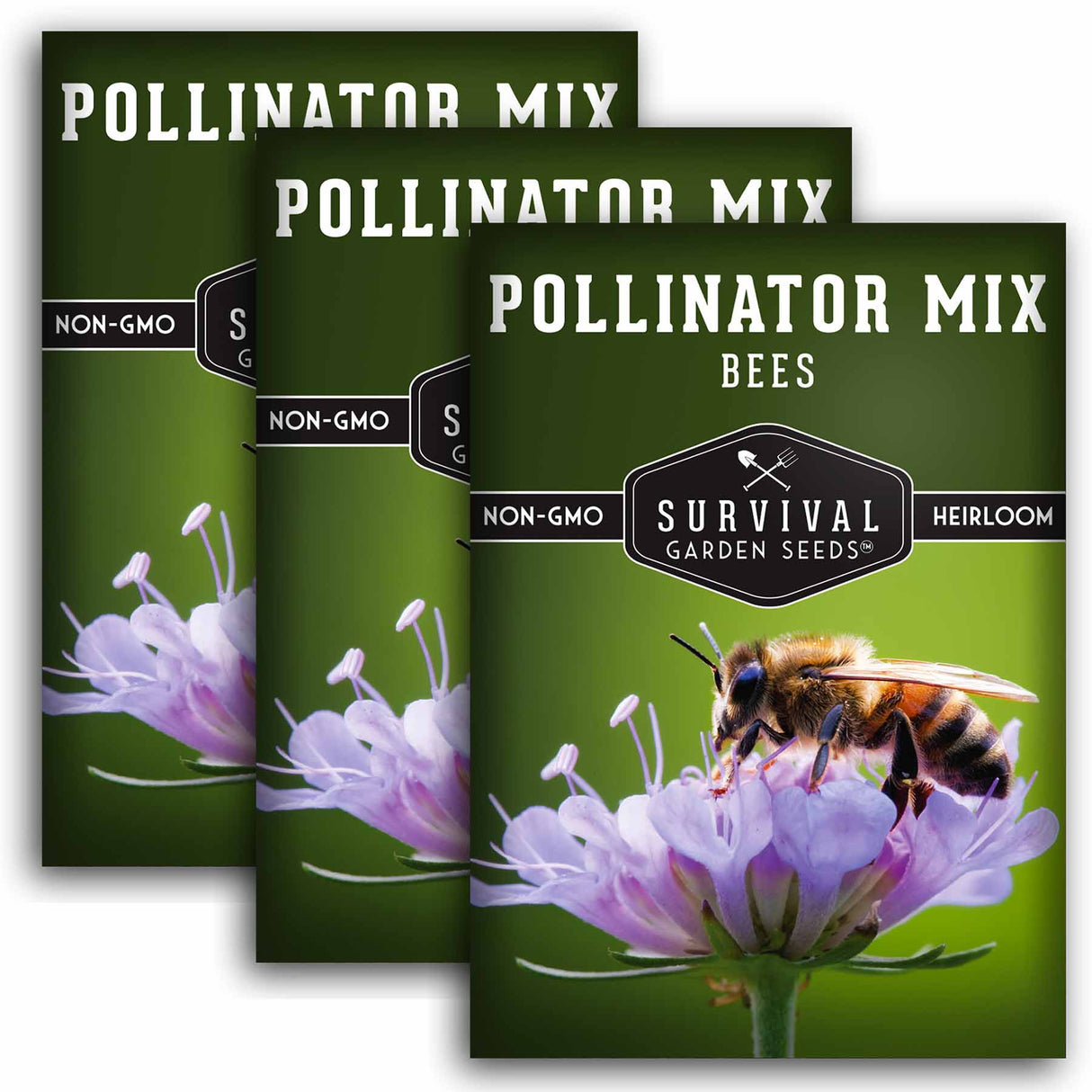 3 packets of Pollinator Mix Bees seeds