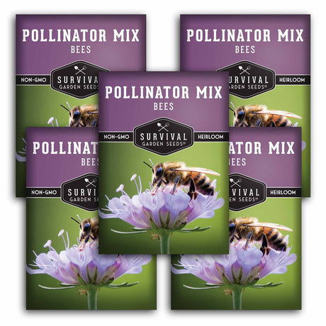 5 packets of pollinator seed mix for bees