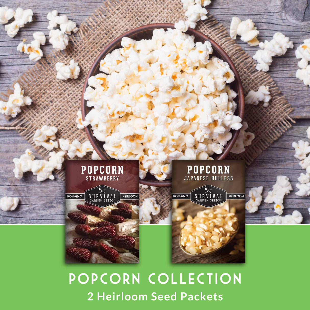 Popcorn Seed Collection - 2 packets of heirloom popcorn seeds