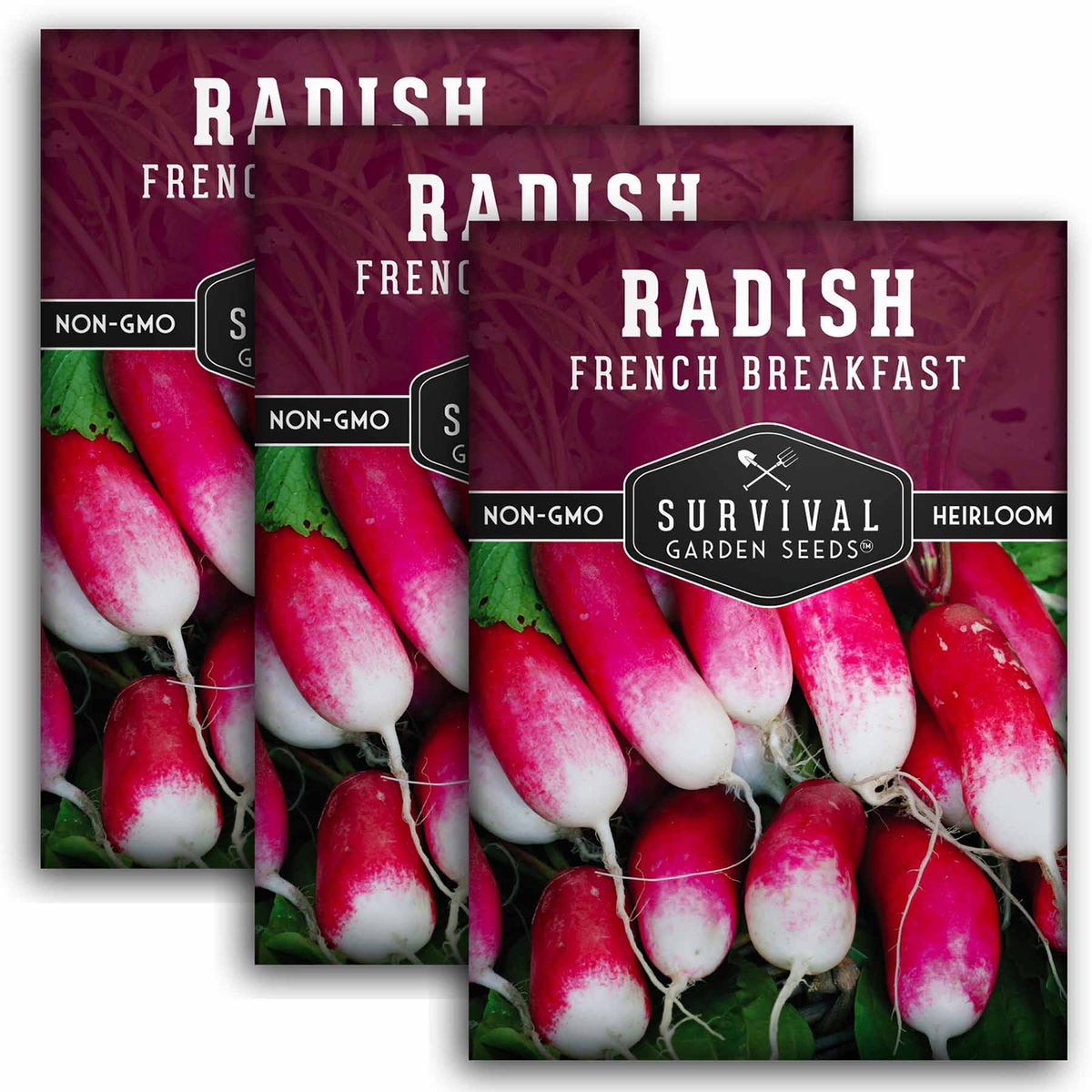 3 packets of French Breakfast Radish seeds