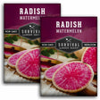 2 packets of Watermelon Radish seeds