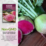 Non-GMO watermelon radish seeds