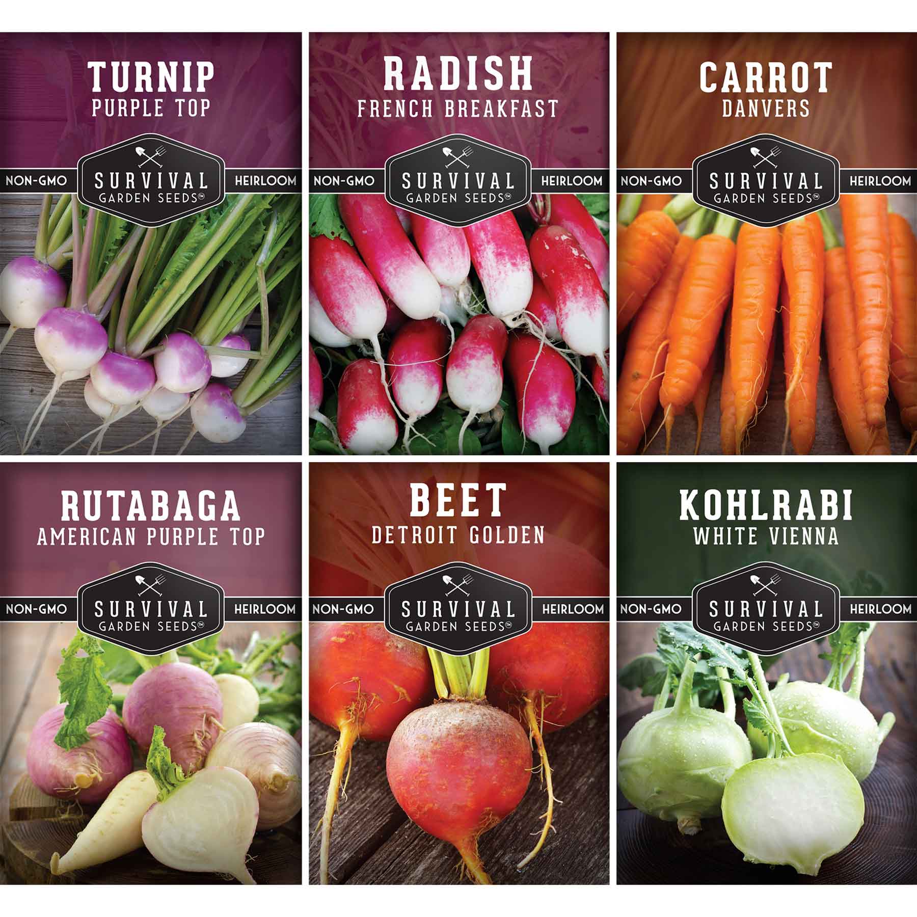 Root Vegetable Seed Collection - 6 Packets – SurvivalGardenSeeds