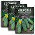 3 Packets of National Pickling Cucumber seeds