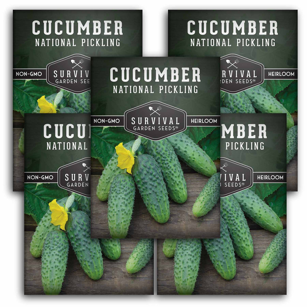 5 Packets of National Pickling Cucumber seeds