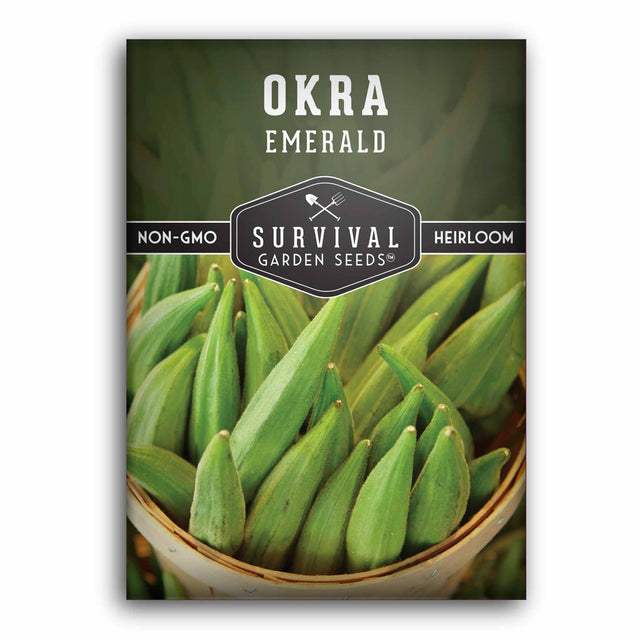 Emerald Okra seed packet