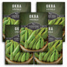 5 Packets of Emerald Okra Seeds