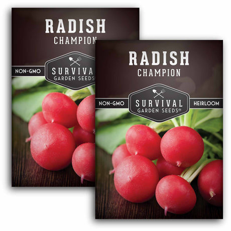 2 Packets of Champion Radish seeds