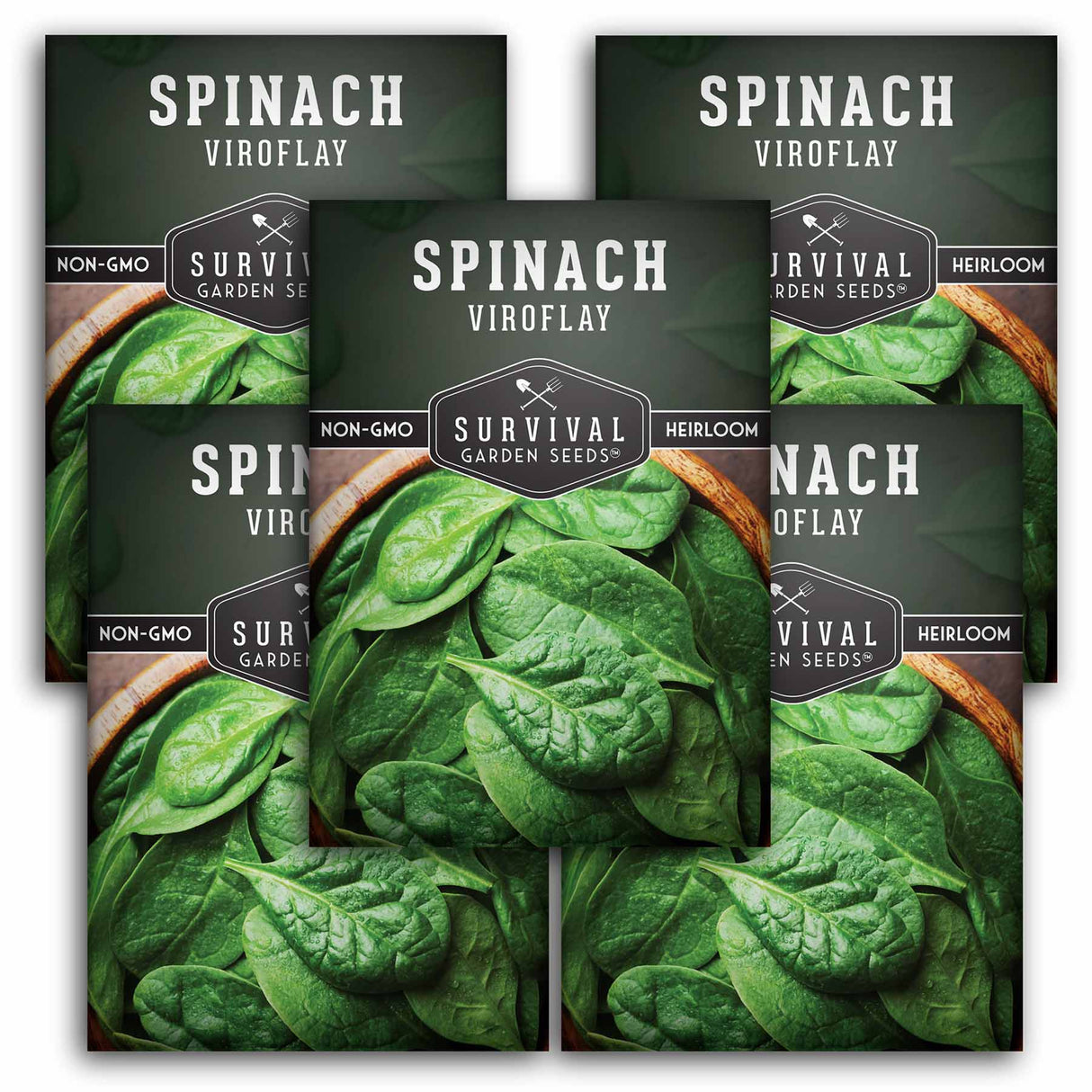 5 Packets of Viroflay Spinach seeds