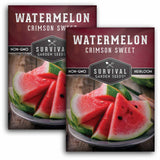 2 Packets of Crimson Sweet Watermelon seeds