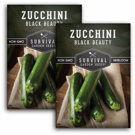 2 Packets of Black Beauty Zucchini seeds