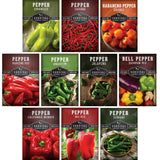10 Variety Pepper Seed Collection – Non-GMO Heirloom Hot & Sweet Peppers for Garden, Container, or Greenhouse Growing