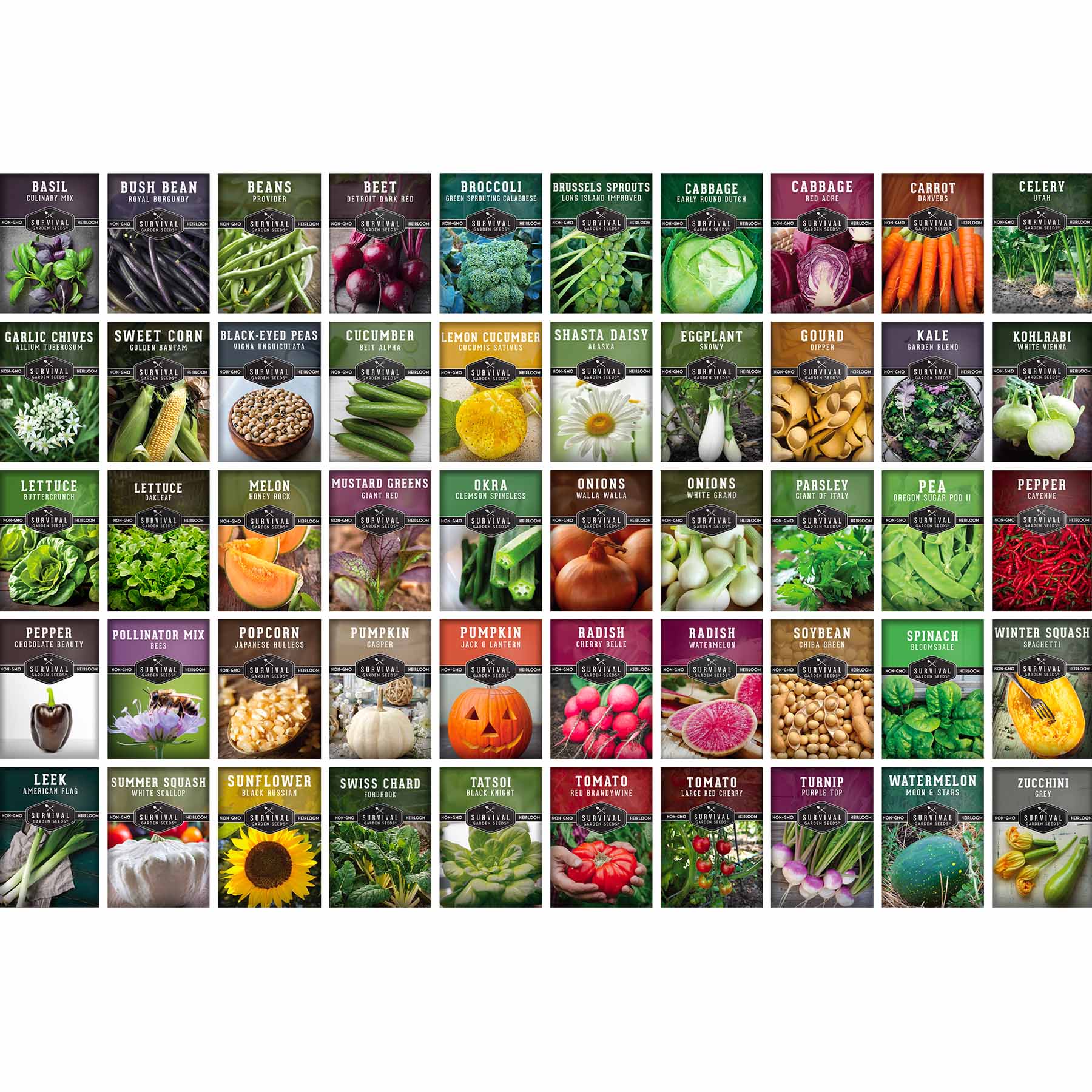 Homestead Seed Vault - 50 Heirloom Seed Packets – SurvivalGardenSeeds