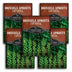Three packages of Survival Garden Seeds Brussels Sprouts Catskill on a white background