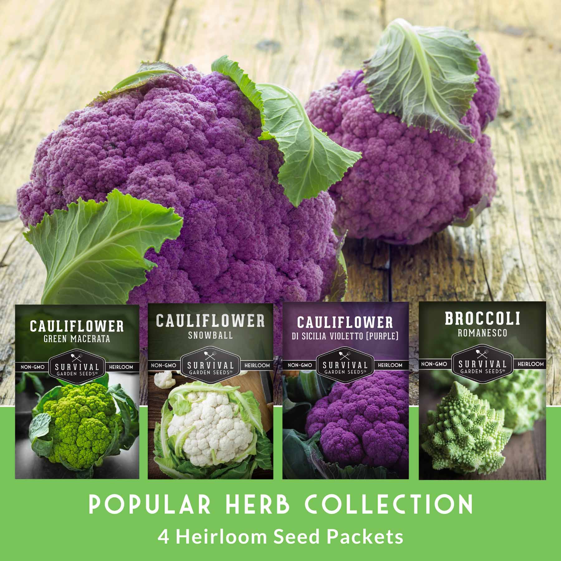 Heirloom Cauliflower Seed Collection (3 Varieties