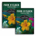 Two packages of Survival Garden Seeds Four O'Clock Formula Mix on a white background