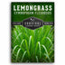 Survival Garden Seeds lemongrass seed packet with green background