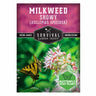 Survival Garden Seeds Milkweed Showy seed packet with butterfly on a flower
