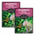 Two packages of Survival Garden Seeds Milkweed Showy with butterfly illustration on a white background