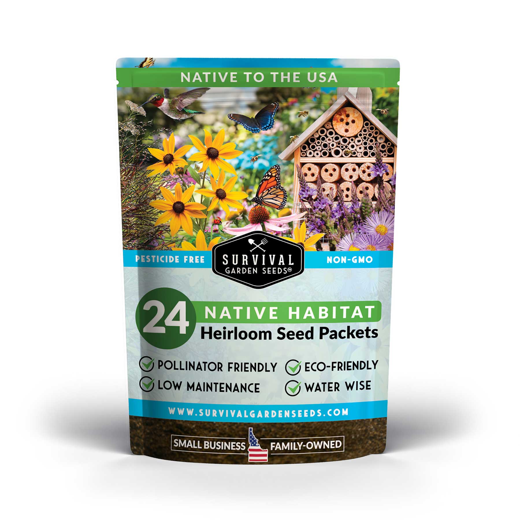 Native Habitat Seed Collection – 24 Varieties – SurvivalGardenSeeds