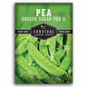 Survival Garden Seeds Pea Oregon Sugar Pod II package with green peas on a white background