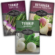 3 Packets of turnip and rutabaga seeds