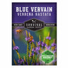 1 Survival Garden Seeds Blue Vervain seed packet with bees on flowers