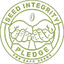 Logo of the Seed Integrity Pledge with a gold emblem on a white background