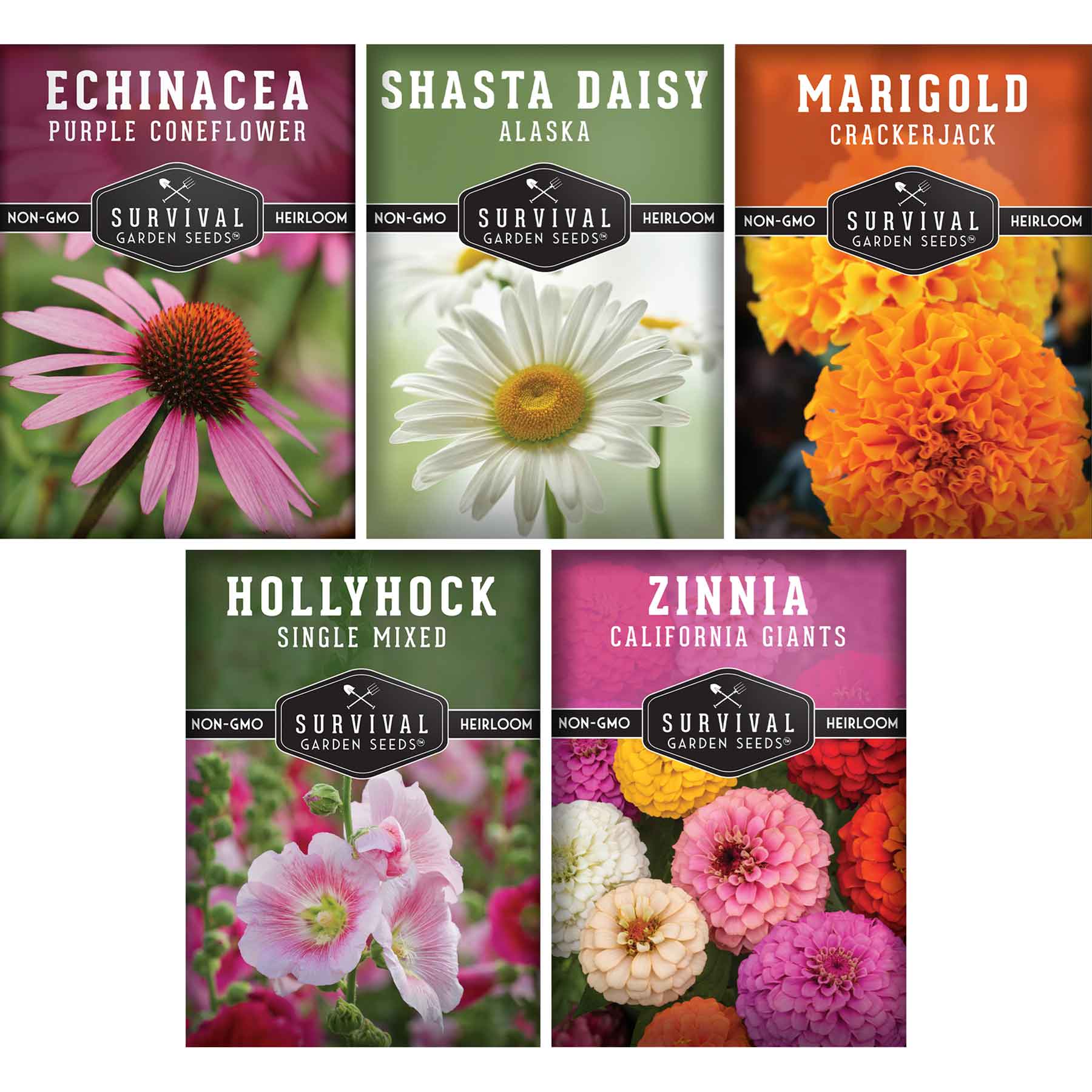 5 Flower Heirloom Seed Collection – SurvivalGardenSeeds