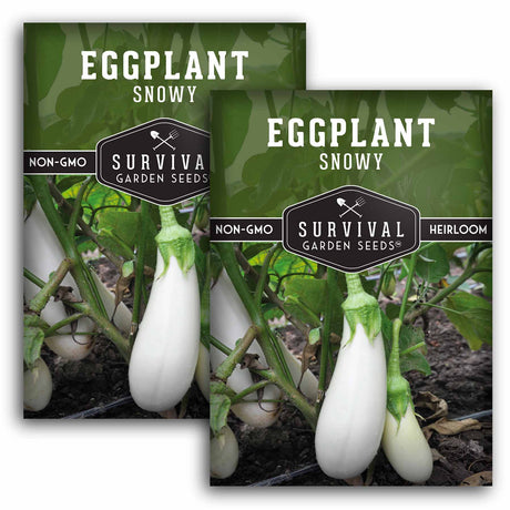 2 packets of Snowy Eggplant seeds