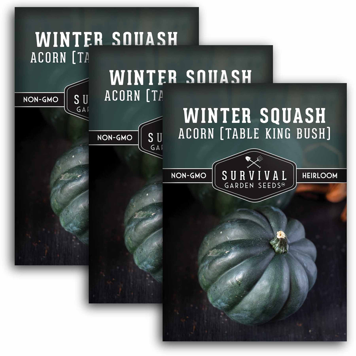 3 packets of Acorn Squash seeds