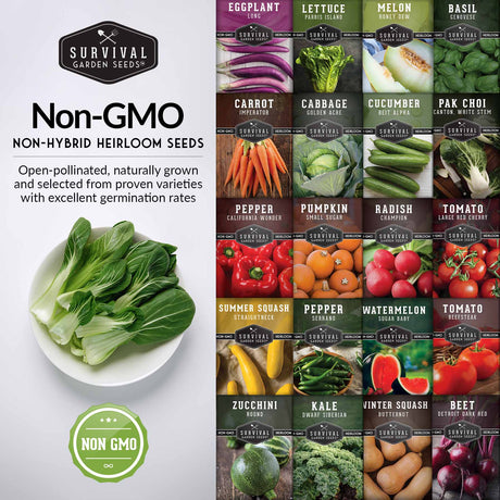 NonGMO, non-hybrid, heirloom seeds
